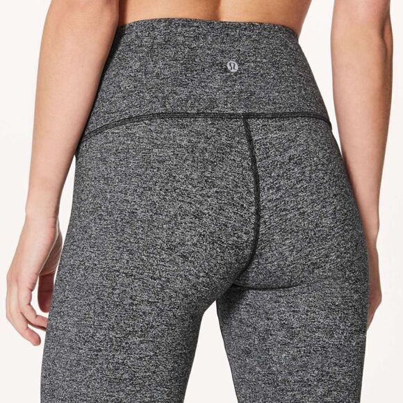LULULEMON Wunder Under Hi-Rise Tight *28" Heathered Black Women’s Size 6 - Picture 5 of 9